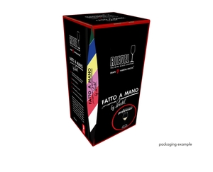 RIEDEL Fatto A Mano Black Tie Riesling in the packaging