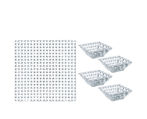 Nachtmann Bossa Nova 赤皿 5枚セット 32cm Amazon.com | Nachtmann Bossa Nova Square Plate And Bowl Set, Set