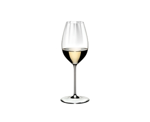 RIEDEL Performance Sauvignon Blanc filled with a drink on a white background
