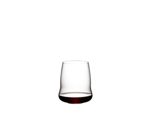 RIEDEL SL Wings To Fly Cabernet/Merlot filled with a drink on a white background