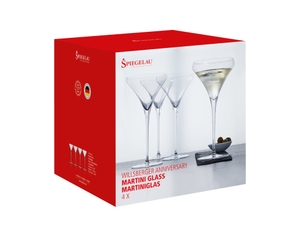 SPIEGELAU Willsberger Anniversary Martini Glass in the packaging
