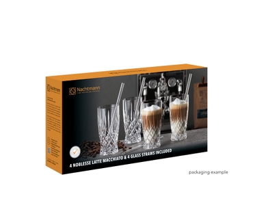 NACHTMANN Noblesse Latte Macchiato + Straws in the packaging