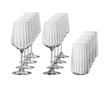 SPIEGELAU Lifestyle Bundle Wine and Long Drink Glasses 