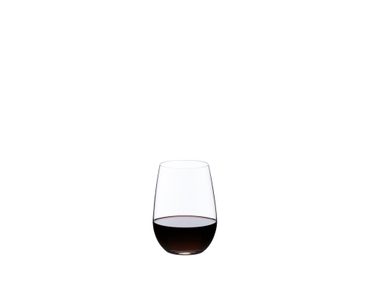 RIEDEL The O Wine Tumbler Riesling/Sauvignon Blanc filled with a drink on a white background