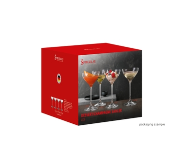 SPIEGELAU Special Glasses Dessert/Champagner Saucer in the packaging