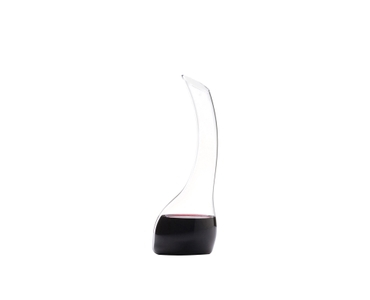 RIEDEL Cornetto Single Decanter filled with a drink on a white background