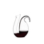 RIEDEL Ayam Decanter - black filled with a drink on a white background