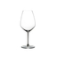 RIEDEL Extreme Shiraz filled with a drink on a white background