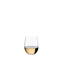 RIEDEL O Wine Tumbler Viognier/Chardonnay filled with a drink on a white background