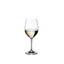 RIEDEL Vinum Viognier/Chardonnay filled with a drink on a white background