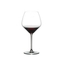 RIEDEL Extreme Pinot Noir filled with a drink on a white background