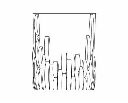 Illustration of the NACHTMANN Shu Fa cut design on a white background