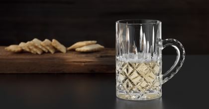 beer glass on table