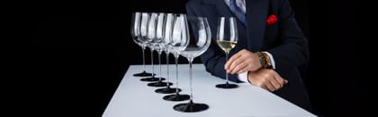 RIEDEL Fatto a Mano Black Tie collection lined up