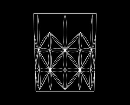 Illustration of the NACHTMANN Highland 1 cut design on a black background