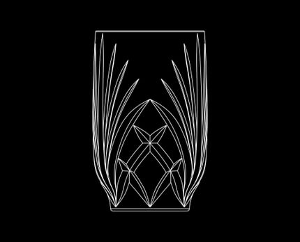 Illustration of the NACHTMANN Palais cut design on a black background