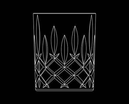 Illustration of the NACHTMANN Noblesse cut design on a black background