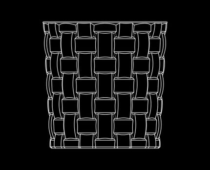 Illustration of the NACHTMANN Bossa Nova cut design on a black background