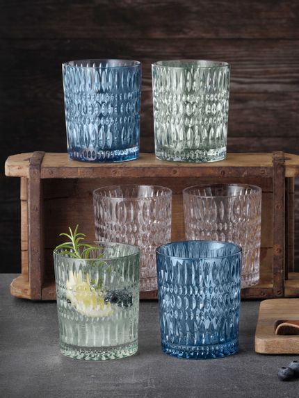 Image of Nachtmann Ethno Coloured and Clear Tumblers