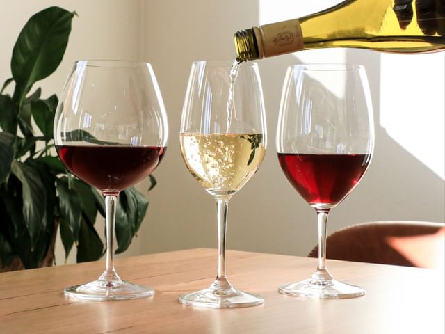 NACHTMANN Wein- und Champagnergläser der Serie Vivino, gefüllt