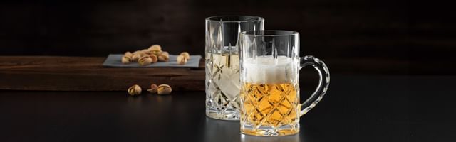 two Nachtmann beer glasses