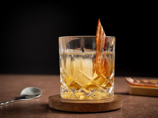 Maple Old Fashioned cocktail served in a NACHTMANN Noblesse Single Old Fashioned glass